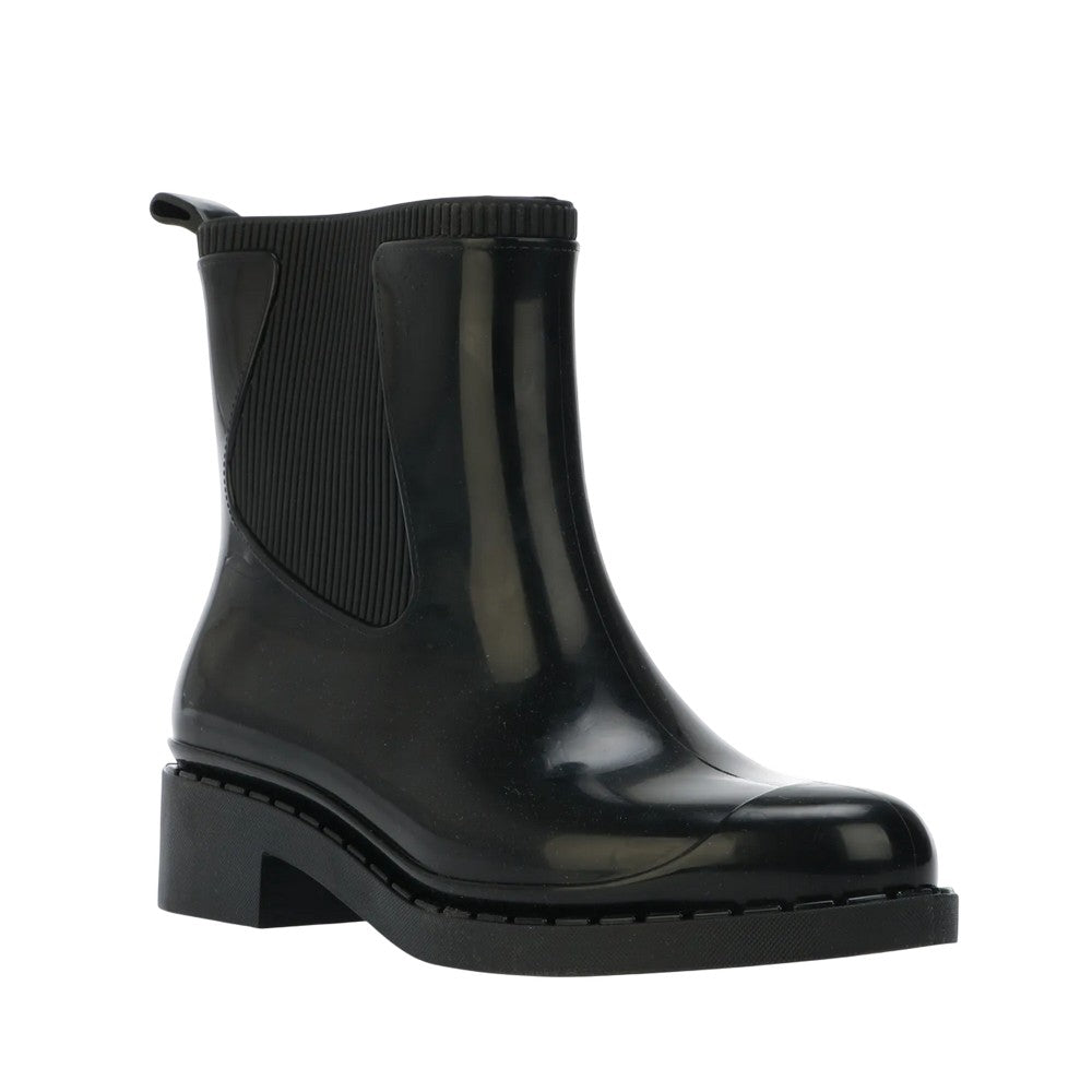 Black - Front - Zaxy Womens-Ladies Plain Rubber Boots