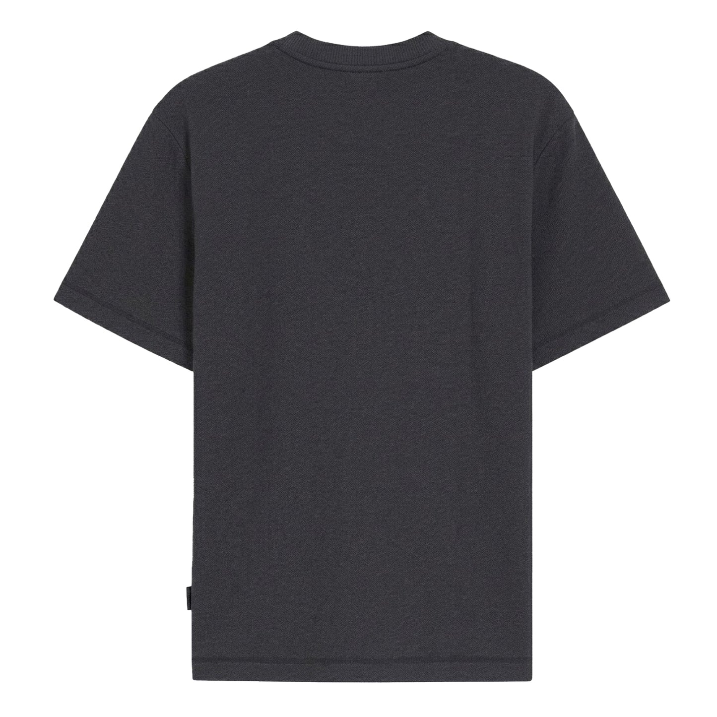 Medium Grey - Back - Hugo Mens Ribbed Crew Neck T-Shirt