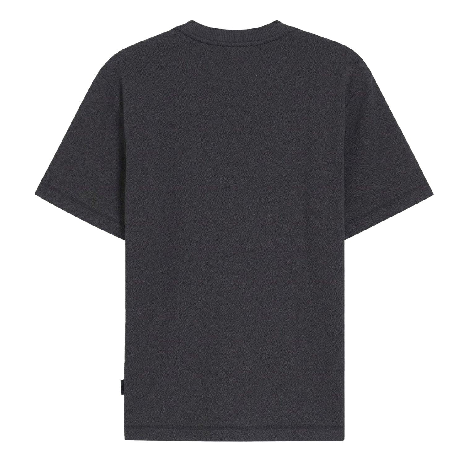 Medium Grey - Back - Hugo Mens Ribbed Crew Neck T-Shirt