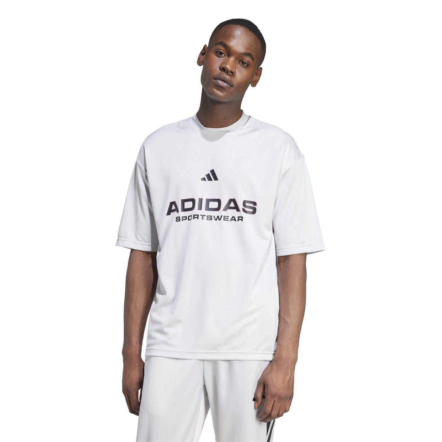 Grey-Black - Lifestyle - Adidas Womens-Ladies Common Goal T-Shirt