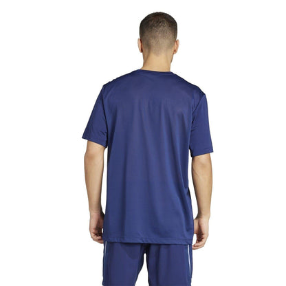 Dark Blue - Back - Adidas Mens Tech T-Shirt
