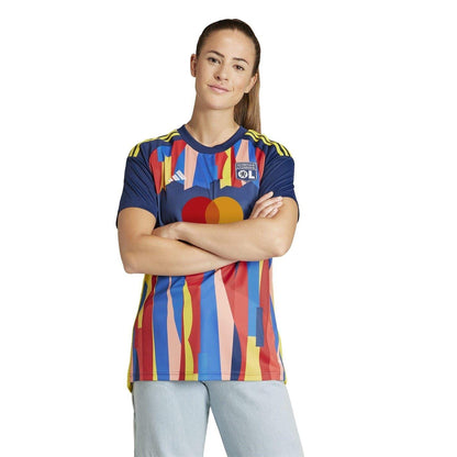 Navy - Side - Adidas Womens-Ladies Lyon 24-25 Regular Third Jersey
