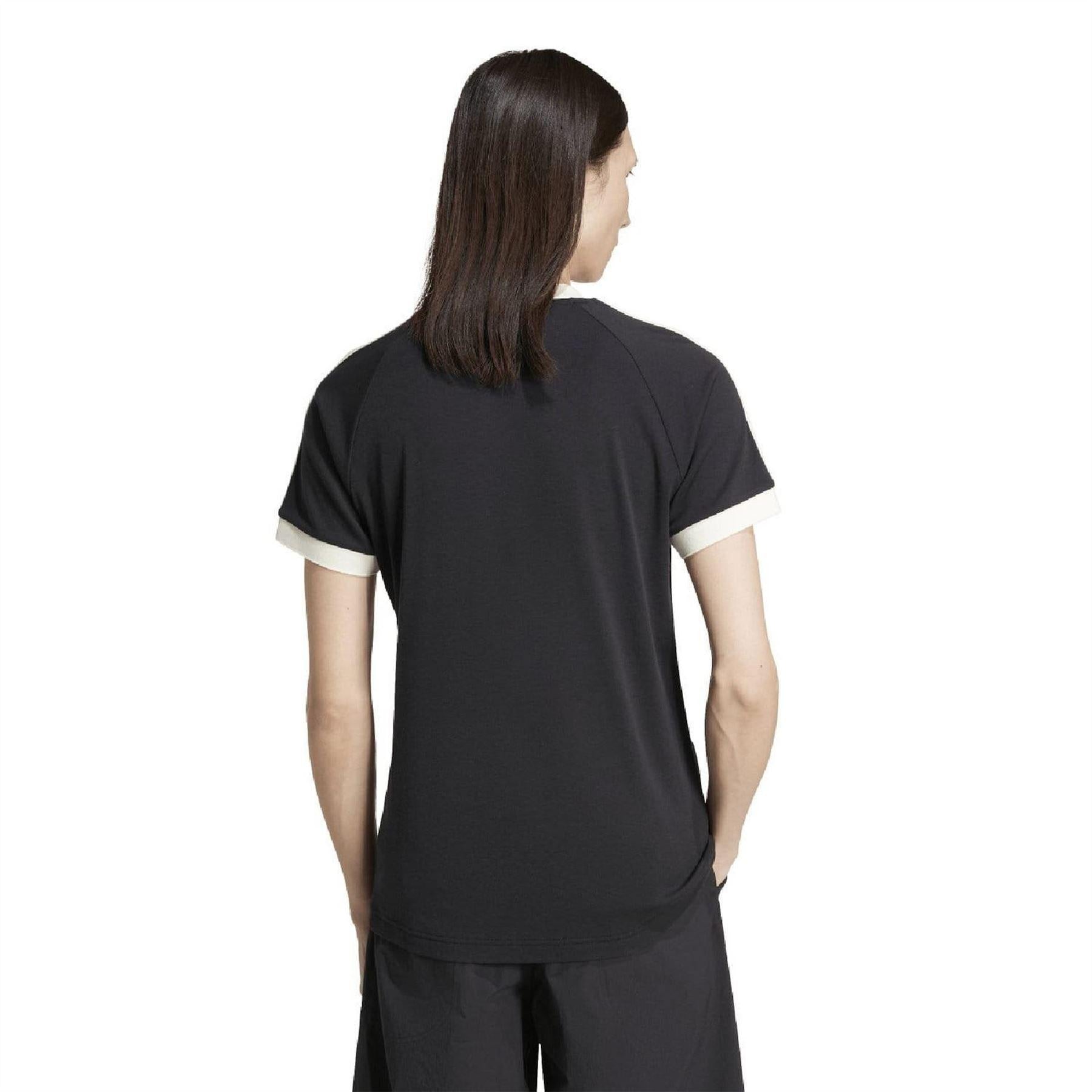 Black - Back - Adidas Mens Cali 3 Stripes T-Shirt