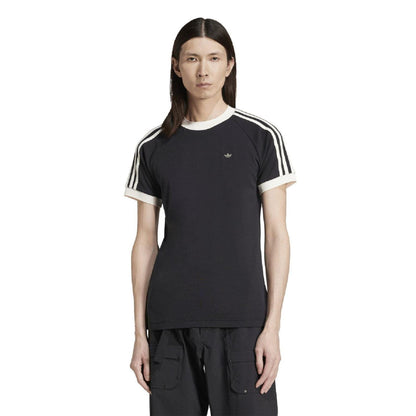 Black - Side - Adidas Mens Cali 3 Stripes T-Shirt