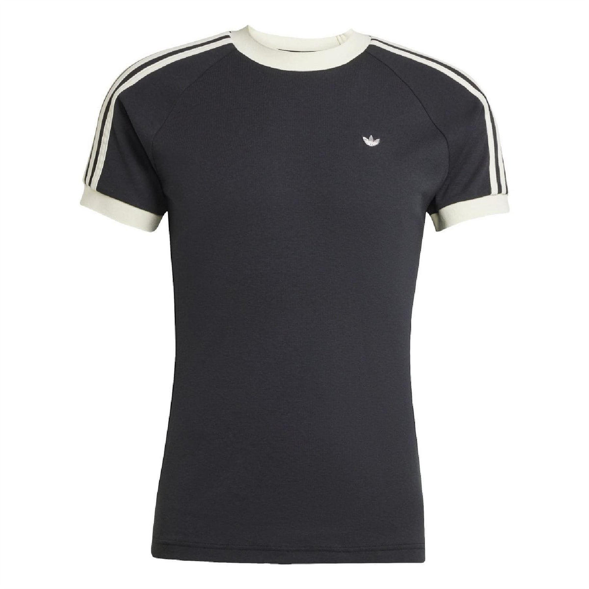 Black - Front - Adidas Mens Cali 3 Stripes T-Shirt