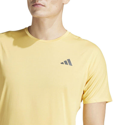 Yellow - Side - Adidas Mens Adizero Running T-Shirt