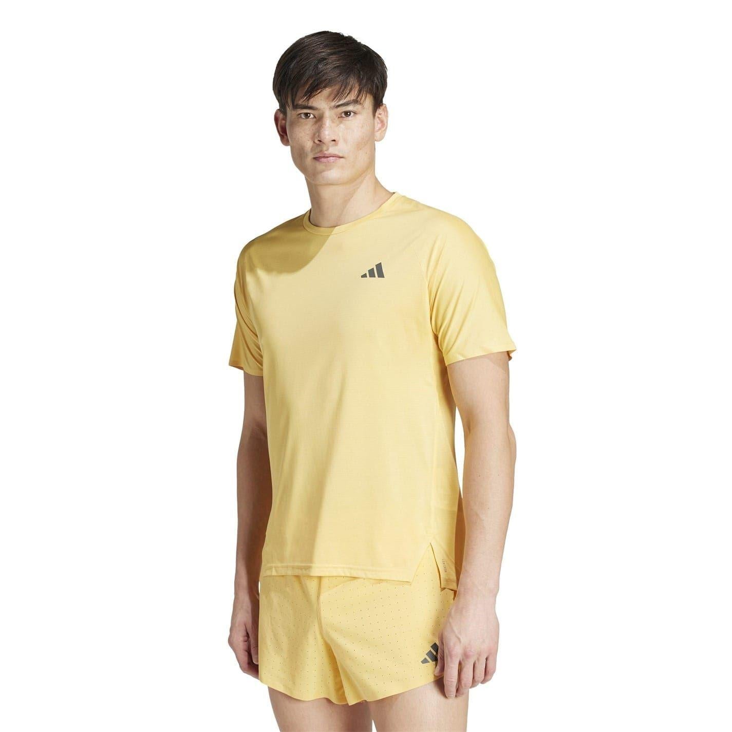 Yellow - Lifestyle - Adidas Mens Adizero Running T-Shirt