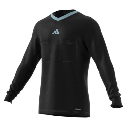 Black - Side - Adidas Womens-Ladies 22 Long-Sleeved Referee Jersey