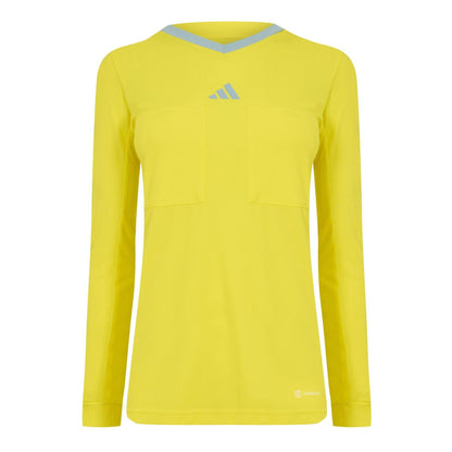 Bright Yellow - Front - Adidas Womens-Ladies 22 Long-Sleeved Referee Jersey