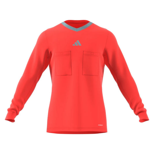 Solar Red - Front - Adidas Womens-Ladies 22 Long-Sleeved Referee Jersey
