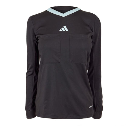 Black - Front - Adidas Womens-Ladies 22 Long-Sleeved Referee Jersey