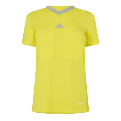 Bright Yellow - Front - Adidas Womens-Ladies 22 Short-Sleeved Referee Jersey