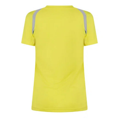 Bright Yellow - Back - Adidas Womens-Ladies 22 Short-Sleeved Referee Jersey