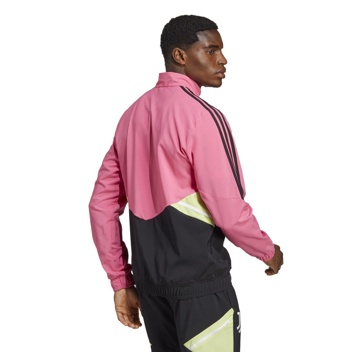 Black-Pink - Back - Adidas Mens 2022-23 Juventus FC Training Jacket