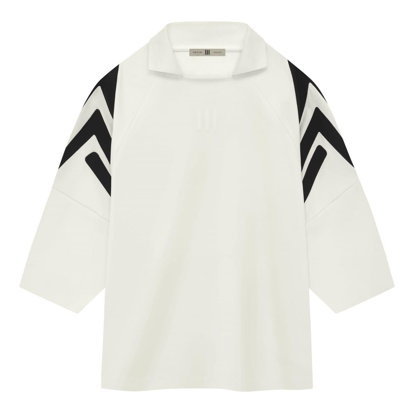 Cream - Front - Adidas Mens Fear of God Athletics 3-4 Sleeve Jersey