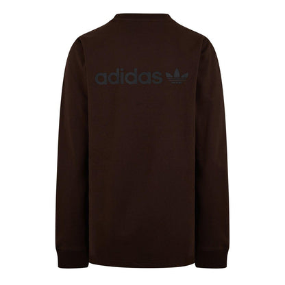 Brown - Back - Adidas Mens Originals Long-Sleeved T-Shirt