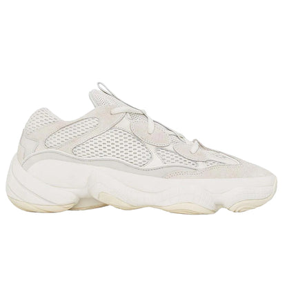 White - Front - Yeezy Unisex Adult 500 Leather Trainers