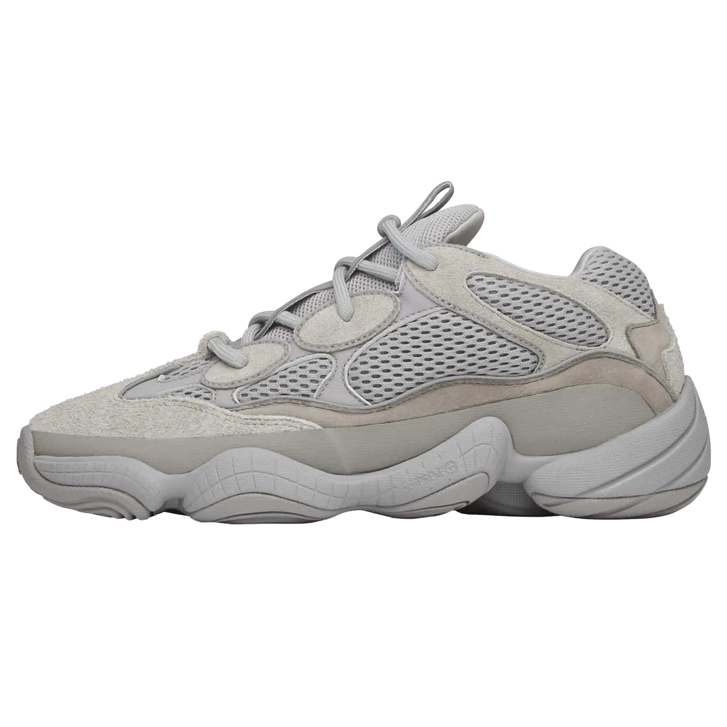 Grey - Back - Yeezy Unisex Adult 500 Leather Trainers