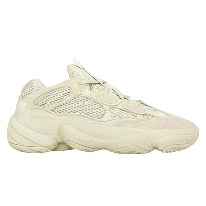 Cream - Front - Yeezy Mens 500 Leather Trainers