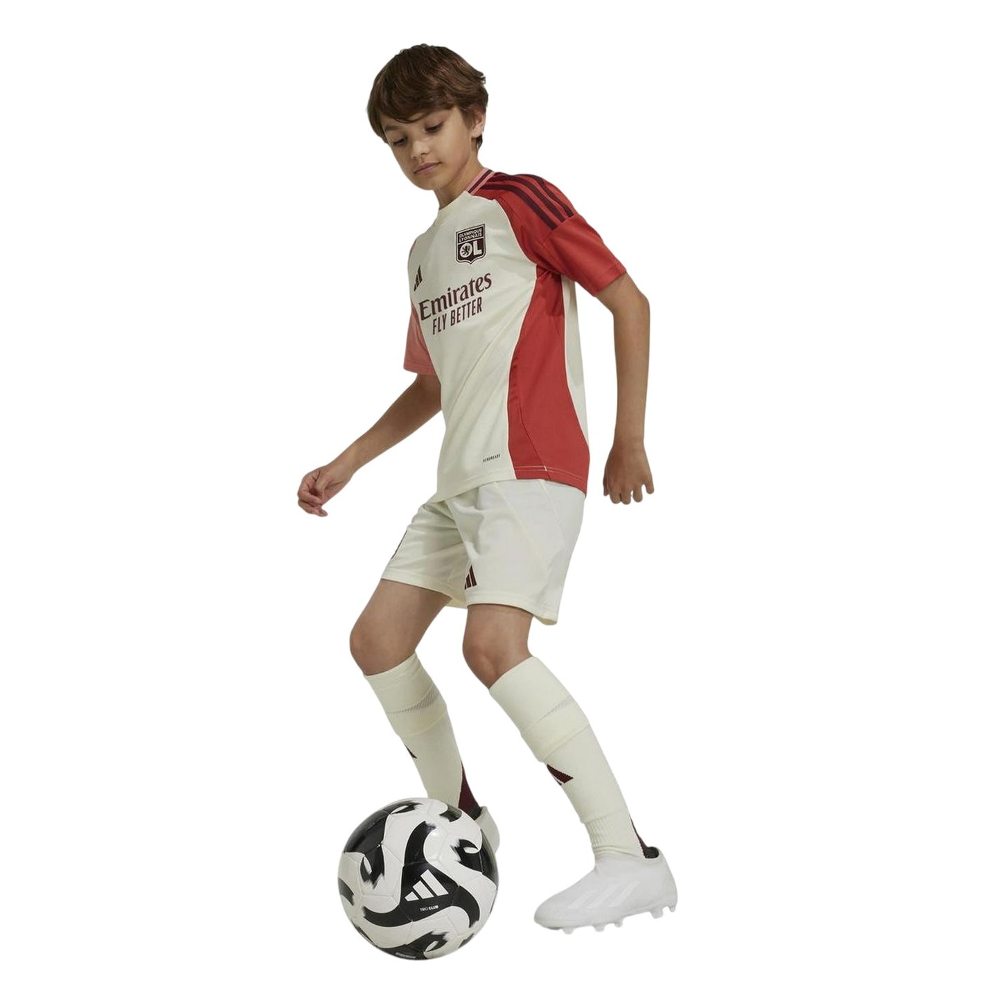 Ivory - Lifestyle - Adidas Childrens-Kids 24-25 Olympique Lyonnais Home Jersey