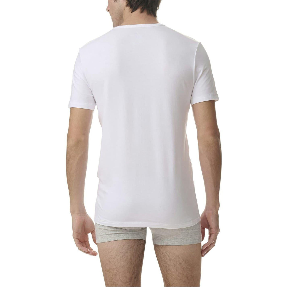 White - Back - Adidas Mens Crew Neck Regular T-Shirt (Pack of 2)