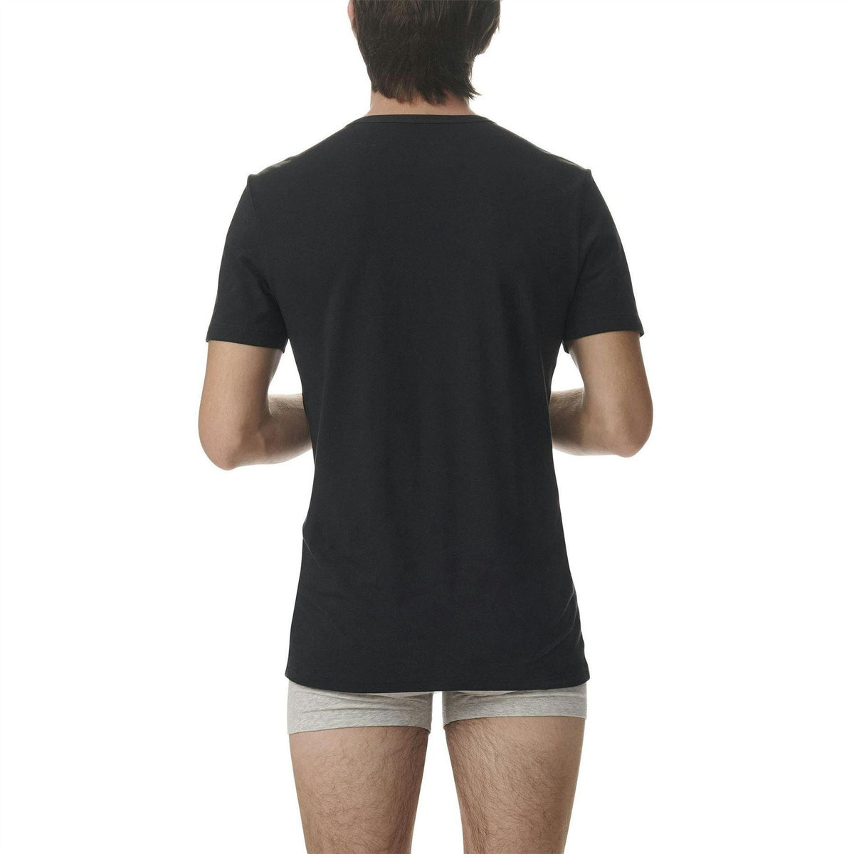 Black - Side - Adidas Mens Crew Neck Regular T-Shirt (Pack of 2)