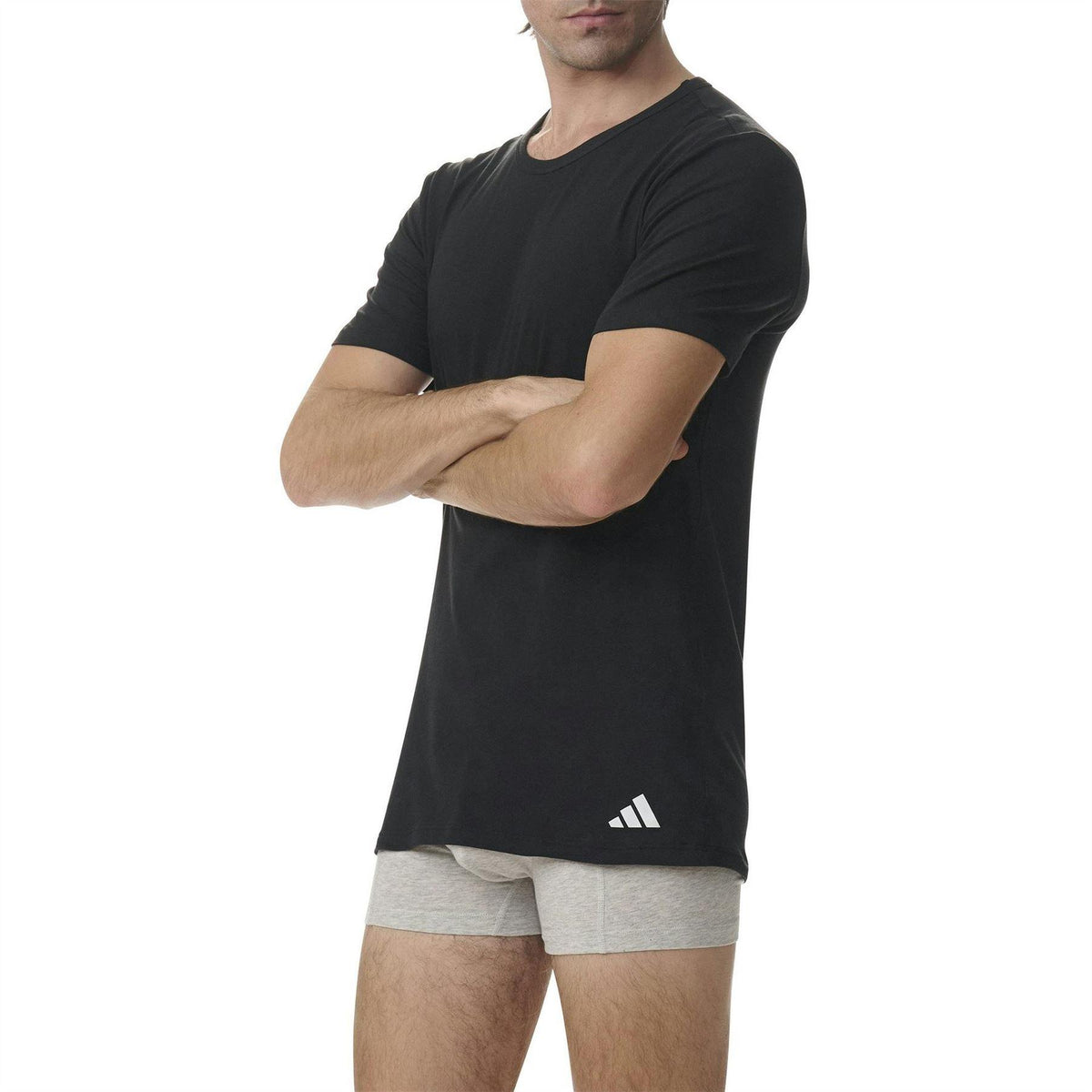 Black - Lifestyle - Adidas Mens Crew Neck Regular T-Shirt (Pack of 2)