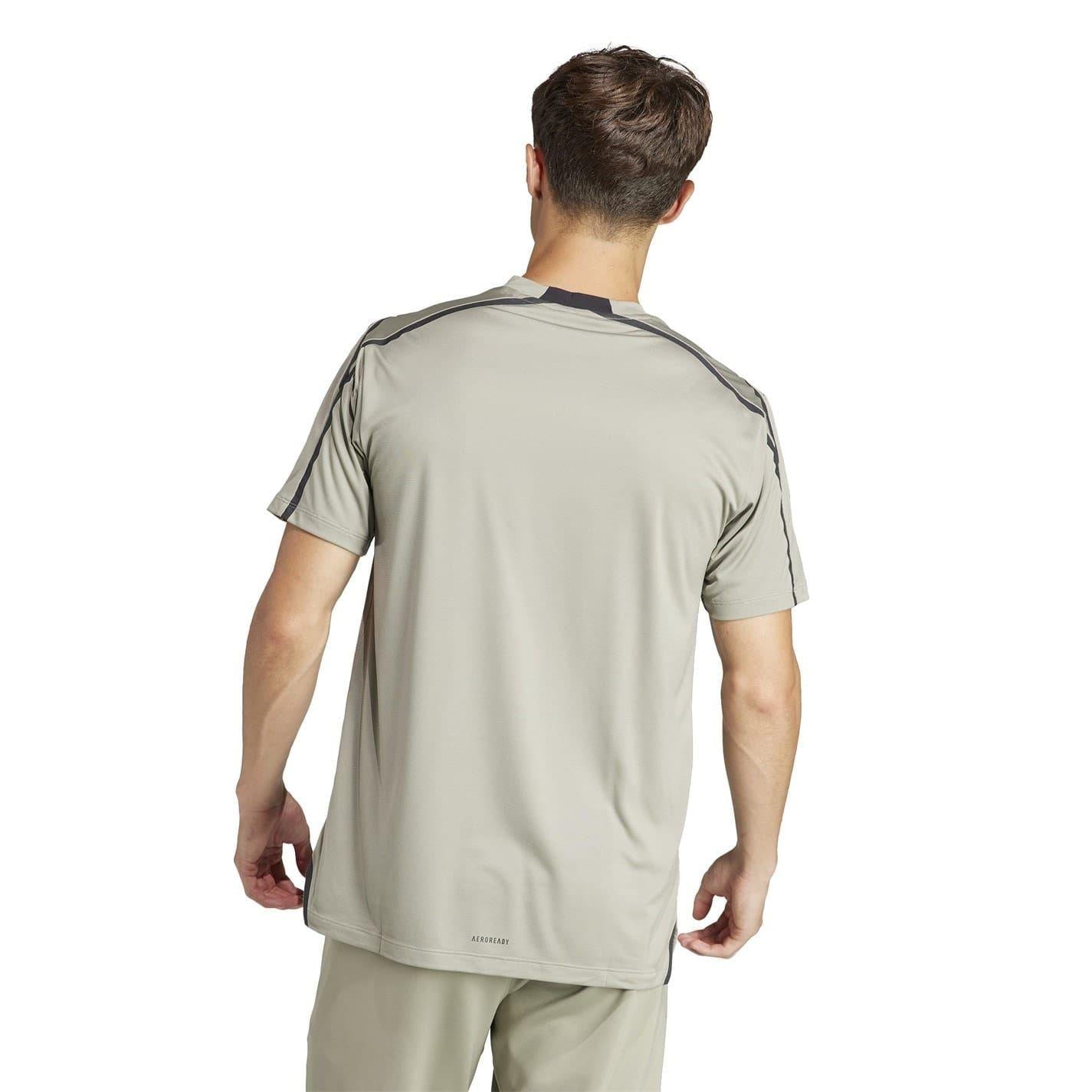 Pebble - Back - Adidas Mens Designed For Training T-Shirt