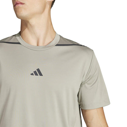 Pebble - Side - Adidas Mens Designed For Training T-Shirt