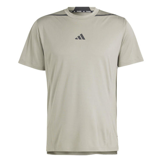 Pebble - Front - Adidas Mens Designed For Training T-Shirt