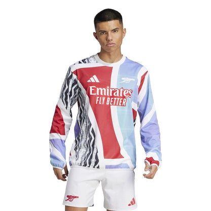 Better Scarlet - Side - Adidas Unisex Adult Pre-Match 24-25 Arsenal FC Top