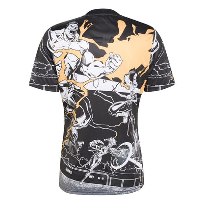 Black - Back - Adidas Unisex Adult All Black Marvel T-Shirt