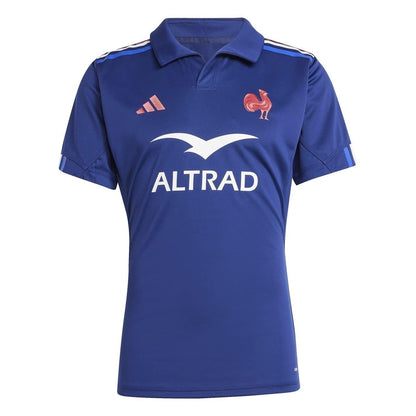 Dark Blue - Front - Adidas Mens France FFR Rugby Home Jersey