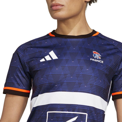 Lucid Blue - Pack Shot - Adidas Womens-Ladies France FFR Handball Jersey