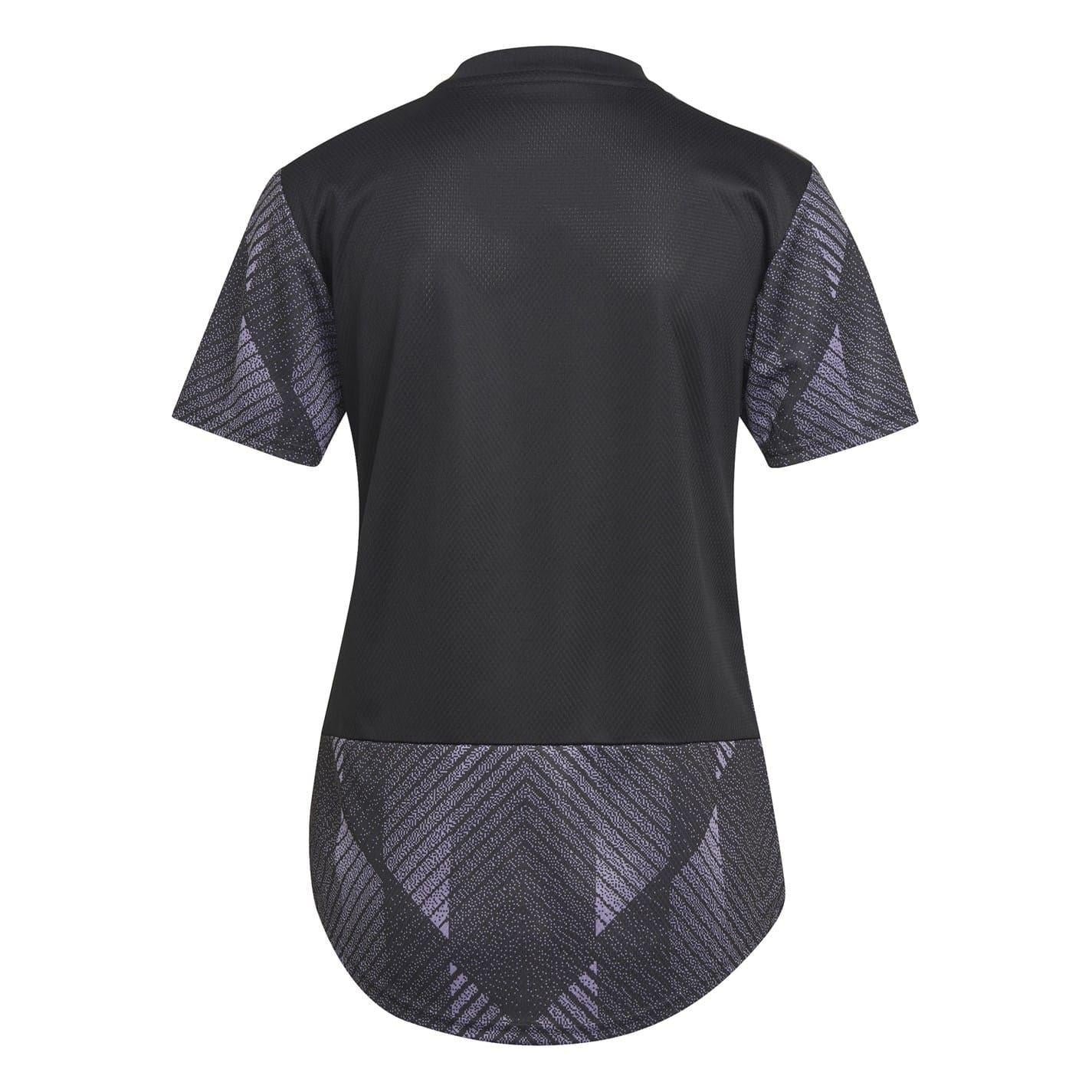 Black - Back - Adidas Womens-Ladies 2022-23 Olympique Lyonnais Third Jersey
