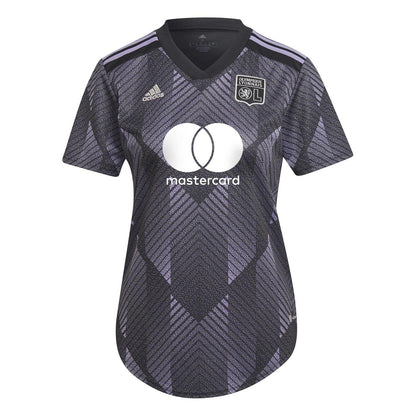 Black - Front - Adidas Womens-Ladies 2022-23 Olympique Lyonnais Third Jersey