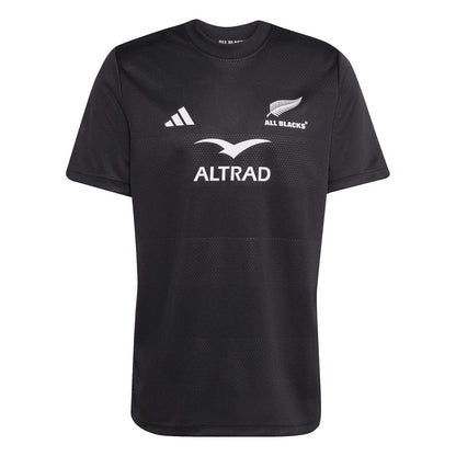 All Black - Front - Adidas Mens New Zealand All Blacks Jersey