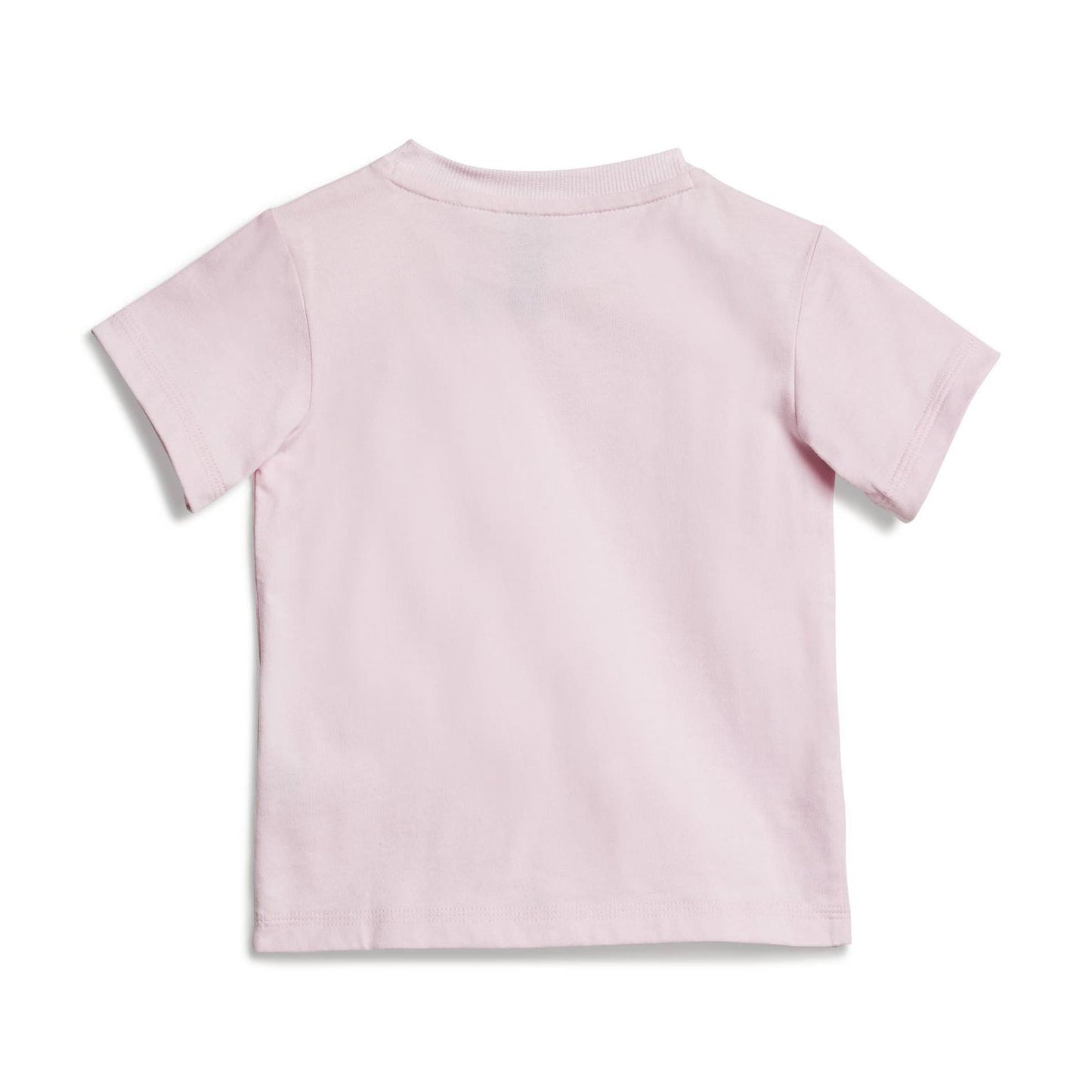 Pink-White - Back - Adidas Baby Essentials T-Shirt & Shorts Set