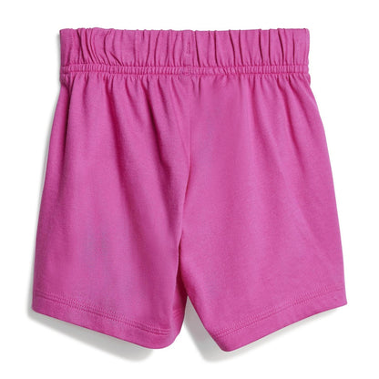 Pink-White - Side - Adidas Baby Essentials T-Shirt & Shorts Set