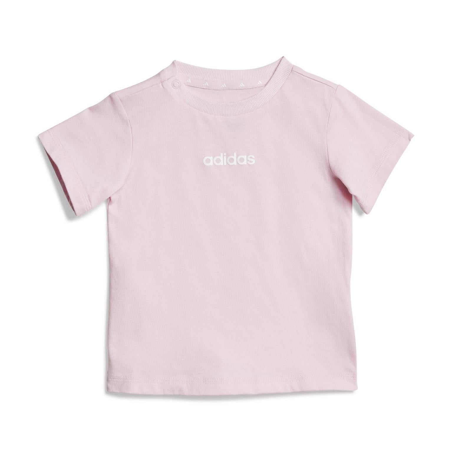 Pink-White - Lifestyle - Adidas Baby Essentials T-Shirt & Shorts Set