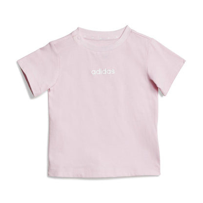 Pink-White - Lifestyle - Adidas Baby Essentials T-Shirt & Shorts Set