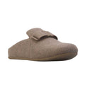 Grey - Back - Fit Flop Womens-Ladies Chrissie II Haus E01 Bow Felt Slippers