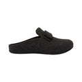 Black - Front - Fit Flop Womens-Ladies Chrissie II Haus E01 Bow Felt Slippers