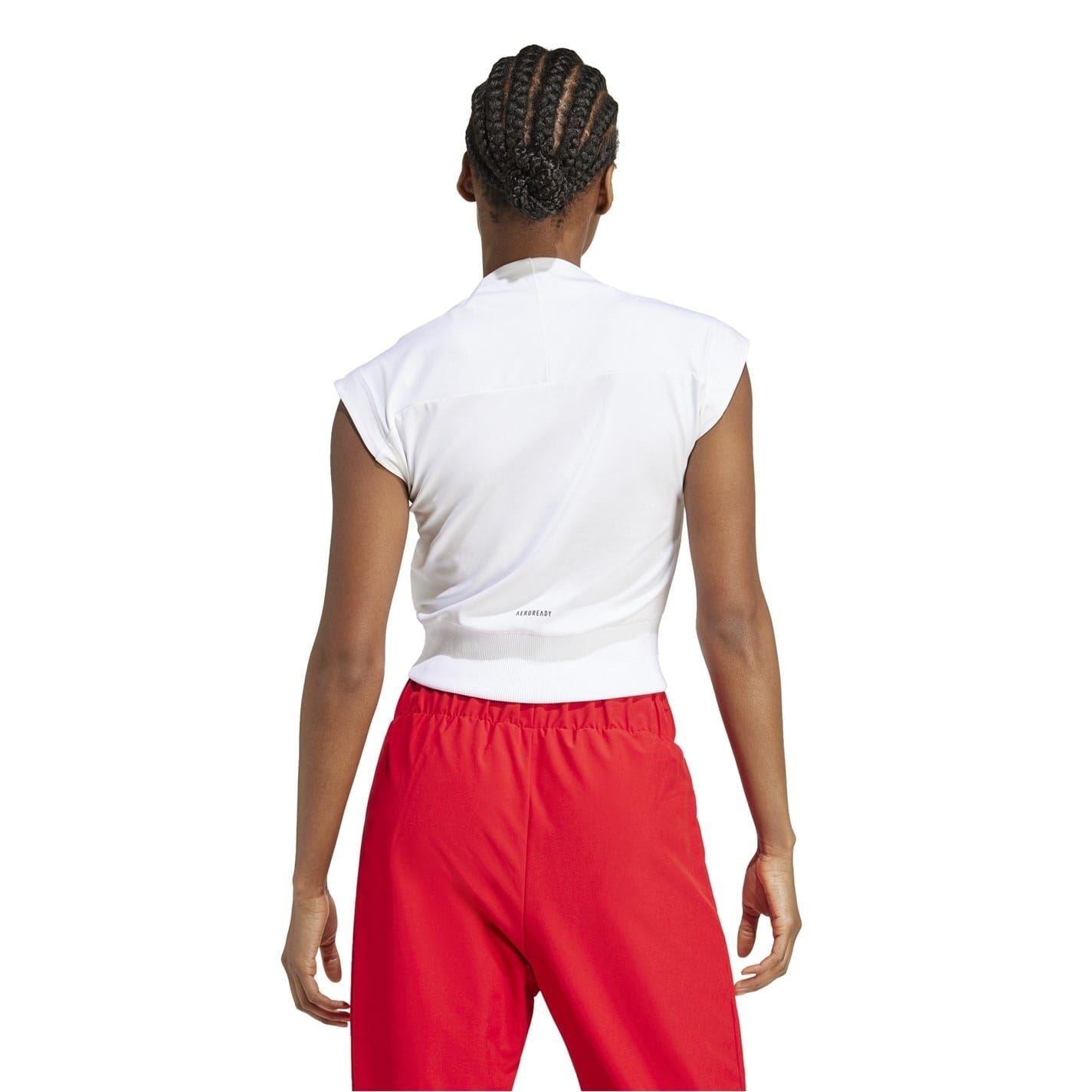 White - Back - Adidas Womens-Ladies Olympic Poland T-Shirt