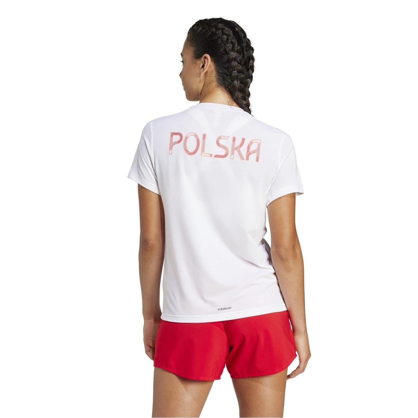 White - Back - Adidas Womens-Ladies Milano T-Shirt