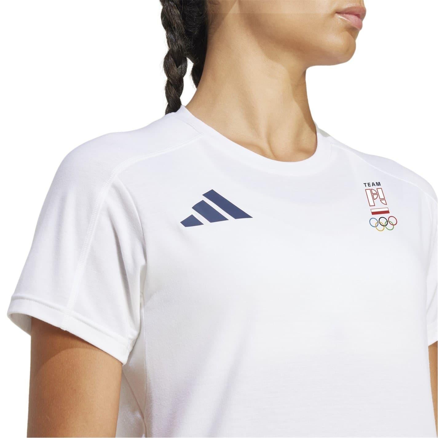 White - Side - Adidas Womens-Ladies Milano T-Shirt