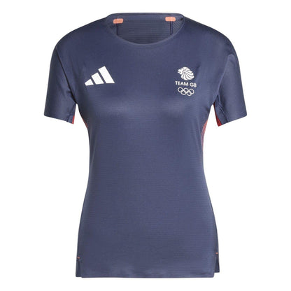 Legend Ink - Front - Adidas Womens-Ladies Adizero Team GB T-Shirt