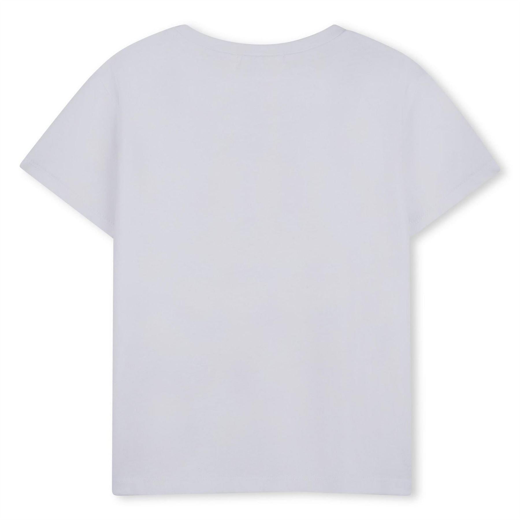 White - Back - Billieblush Girls Flamingo T-Shirt