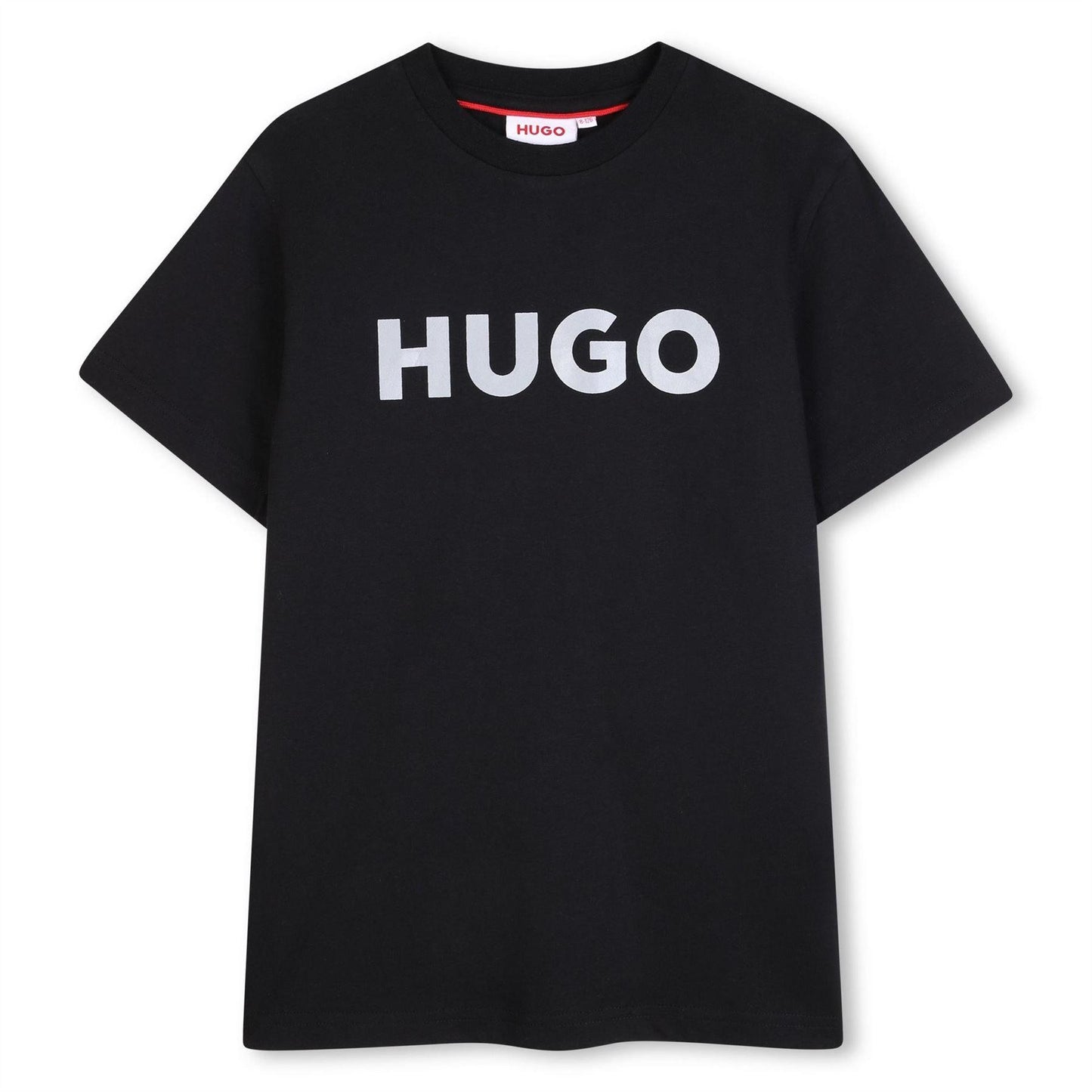 Black - Front - Hugo Childrens-Kids Logo T-Shirt