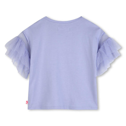 Blue - Back - Billieblush Girls Ruffle T-Shirt